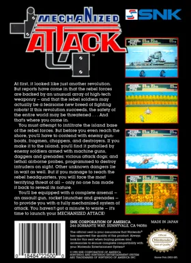 Mechanized Attack (USA) box cover back